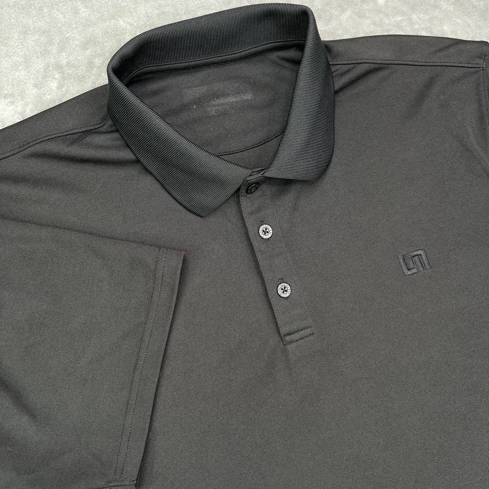 Loudmouth Golf Polo Shirt Men's 2XL Black Solid Short Sleeve Golf Sports Stretch